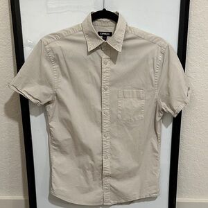 Express Men's Light Tan Casual Shirt